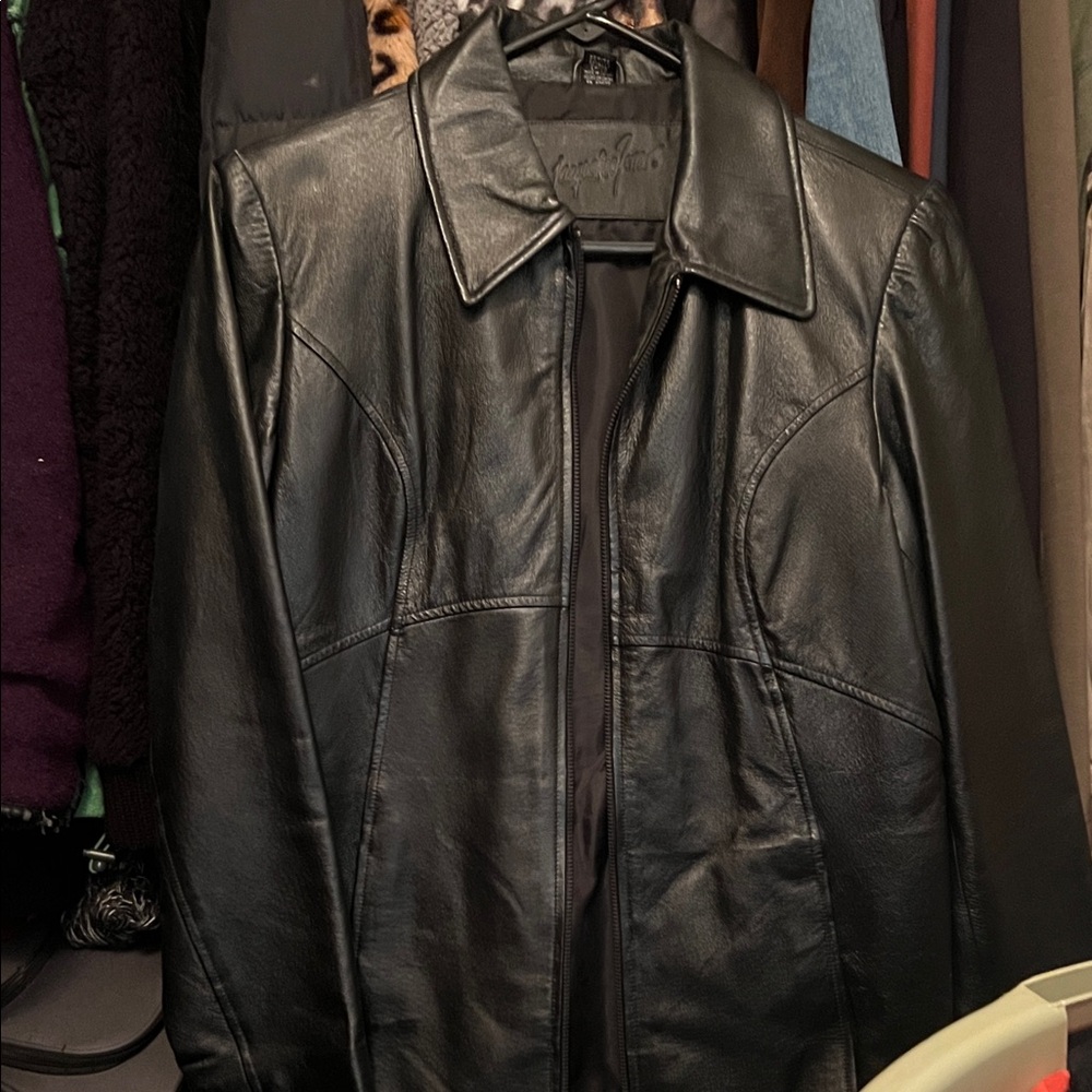 Jacqueline Ferrar Black Leather Jacket